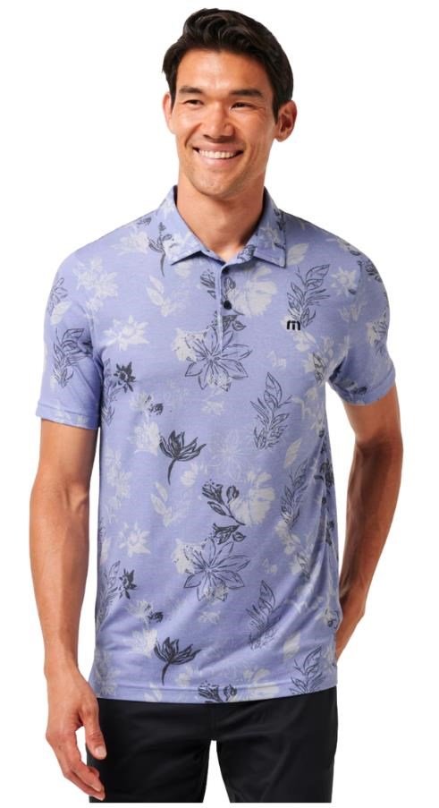 Travis Mathew Featherweight Cruise heren polo, heather violet storm