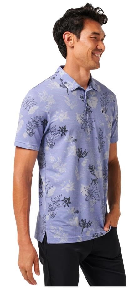 Travis Mathew Featherweight Cruise heren polo, heather violet storm