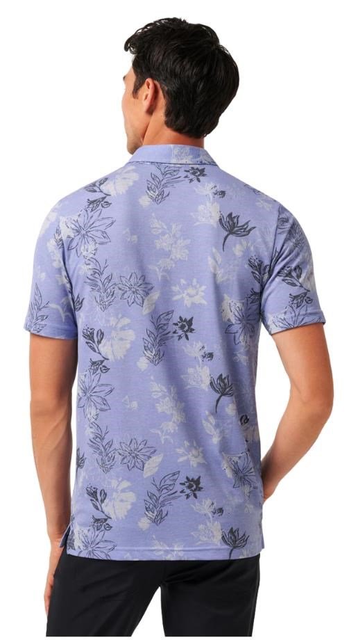 Travis Mathew Featherweight Cruise heren polo, heather violet storm