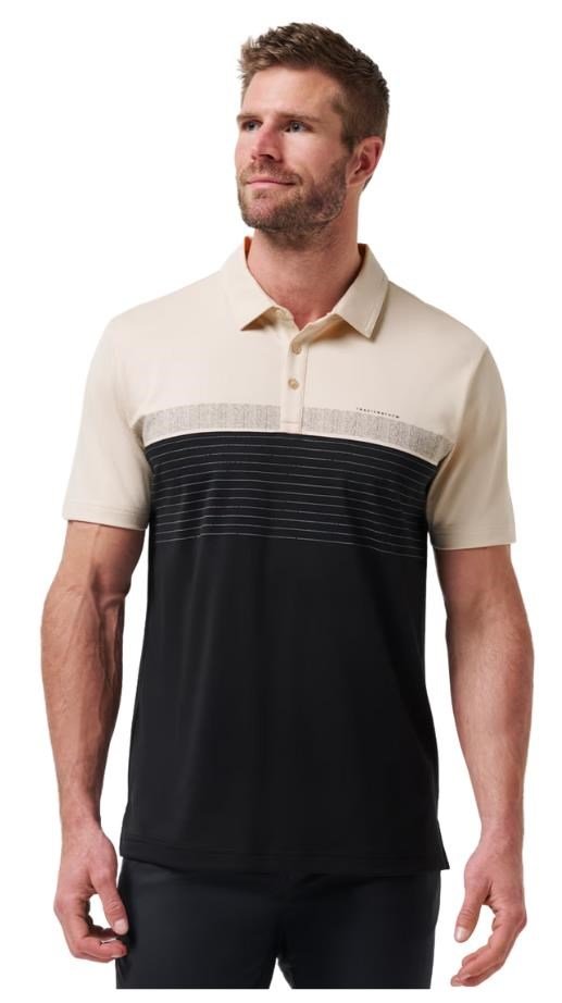 Travis Mathew Hang Glide heren polo, italian sand
