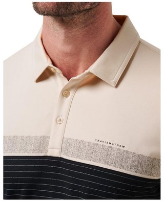 Travis Mathew Hang Glide heren polo, italian sand