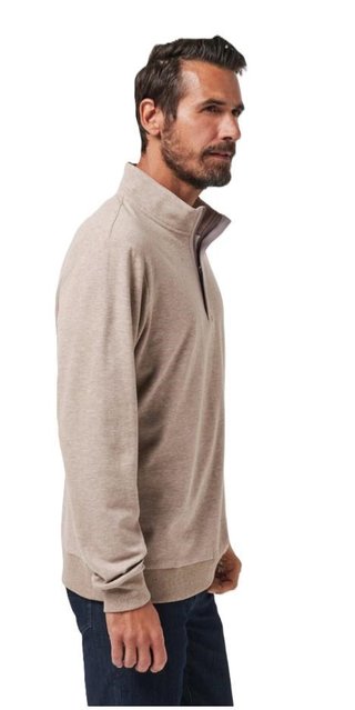 Travis Mathew CLOUD QUARTER ZIP 2.0 heren fleece hoodie, portabella