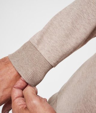 Travis Mathew CLOUD QUARTER ZIP 2.0 heren fleece hoodie, portabella