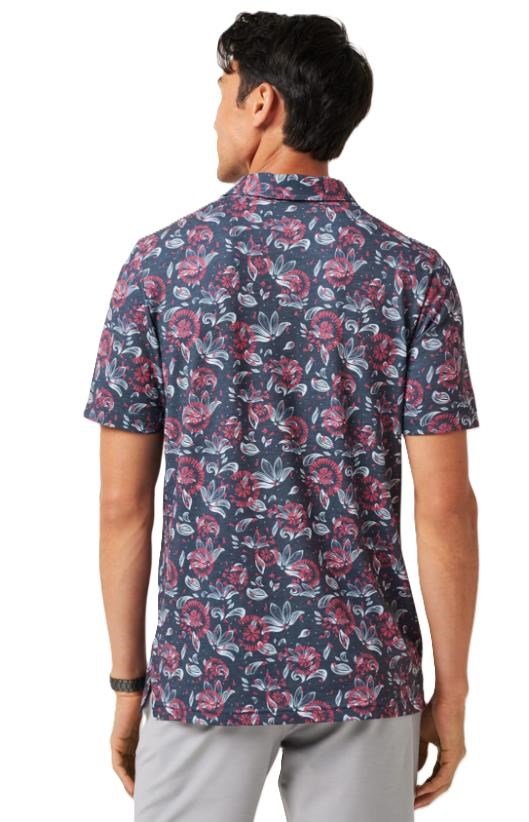 Travis Mathew FEATHERWEIGHT FLOURISH heren polo, mood indigo/vintage indigo
