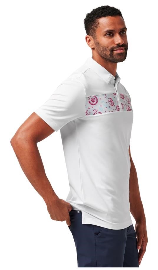 Travis Mathew Good Good Flourish heren polo, wit