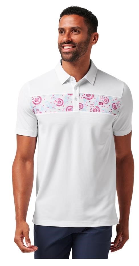 Travis Mathew Good Good Flourish heren polo, wit