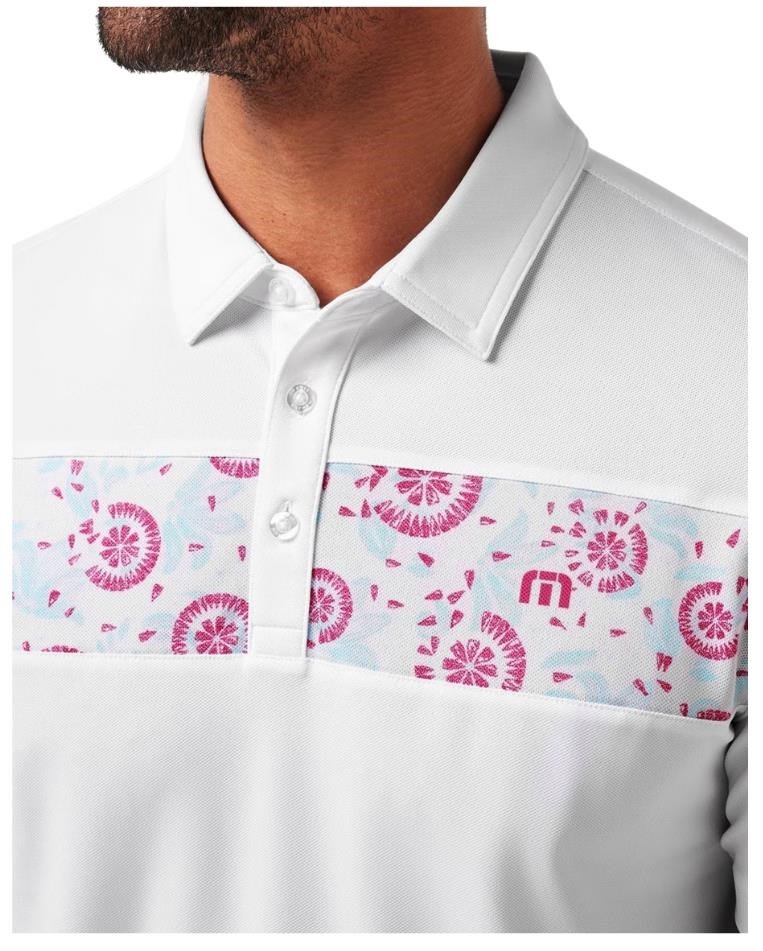 Travis Mathew Good Good Flourish heren polo, wit