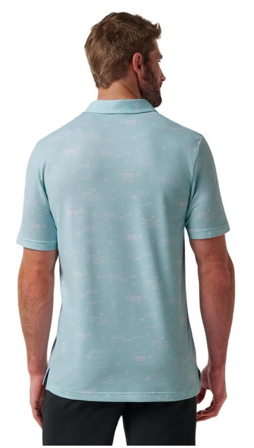 Travis Mathew Featherweight City heren polo, cory blue