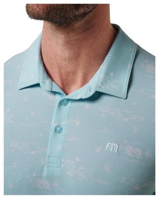 Travis Mathew Featherweight City heren polo, cory blue