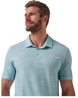 Travis Mathew Featherweight City heren polo, cory blue
