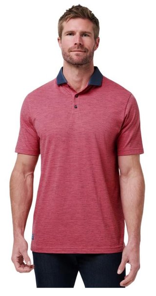 Travis Mathew Common Interest heren polo, rose wine