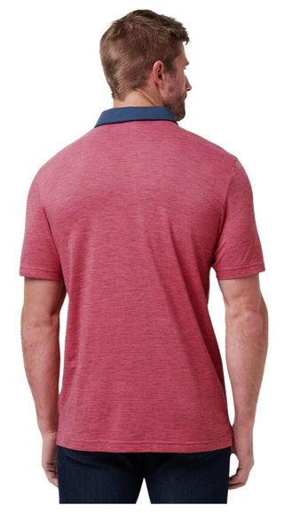 Travis Mathew Common Interest heren polo, rose wine