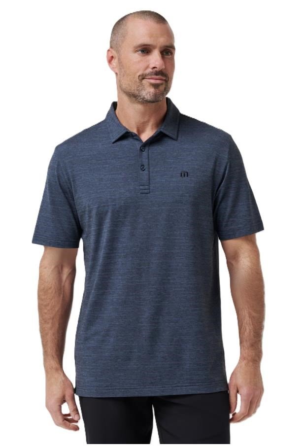 Travis Mathew The Heater heren polo, vintage indigo/black