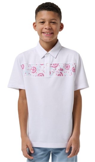 Travis Mathew Good Good Flourish junior polo, wit