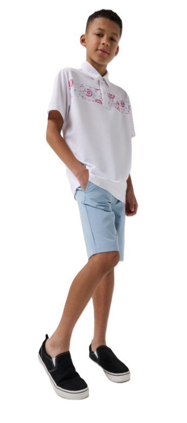 Travis Mathew Good Good Flourish junior polo, wit