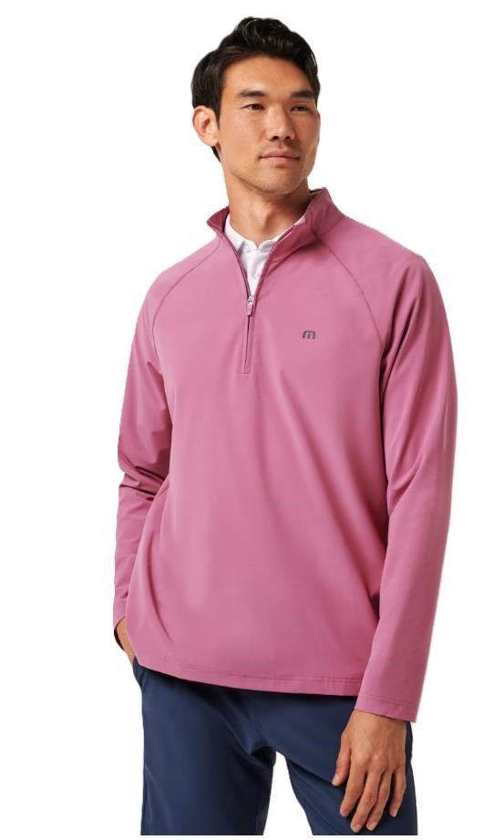 Travis Mathew Air Tram Quarter Zip heren hoodie, rose wine