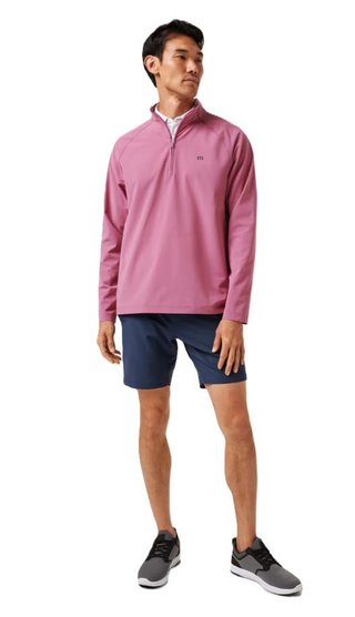 Travis Mathew Air Tram Quarter Zip heren hoodie, rose wine