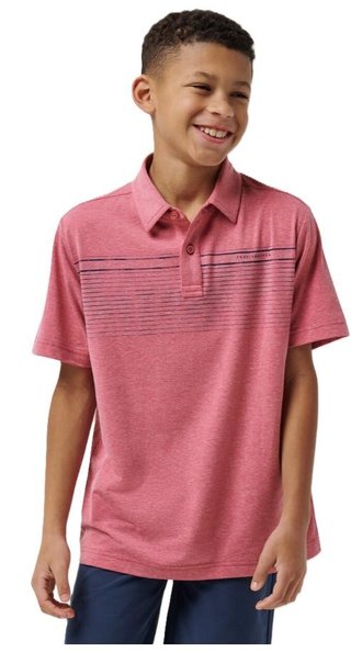 Travis Mathew FINAL CALL junior polo, rose wine