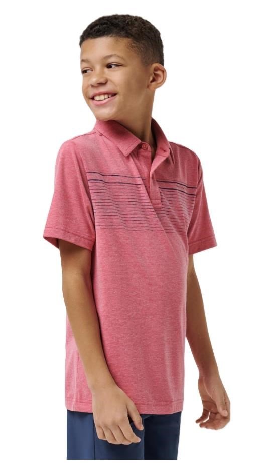 Travis Mathew FINAL CALL junior polo, rose wine