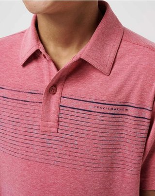 Travis Mathew FINAL CALL junior polo, rose wine