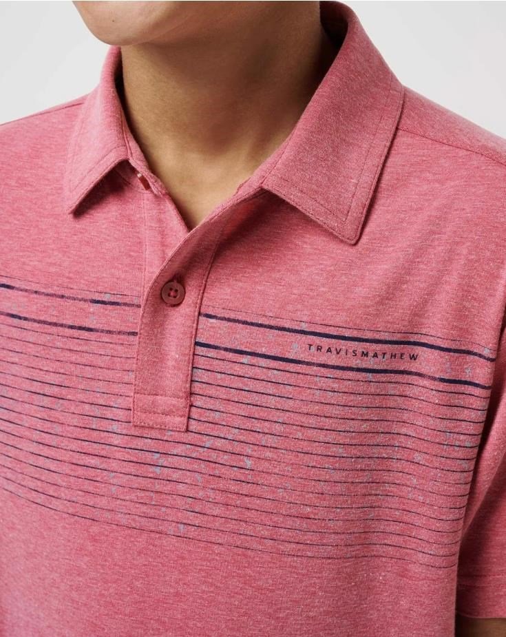 Travis Mathew FINAL CALL junior polo, rose wine