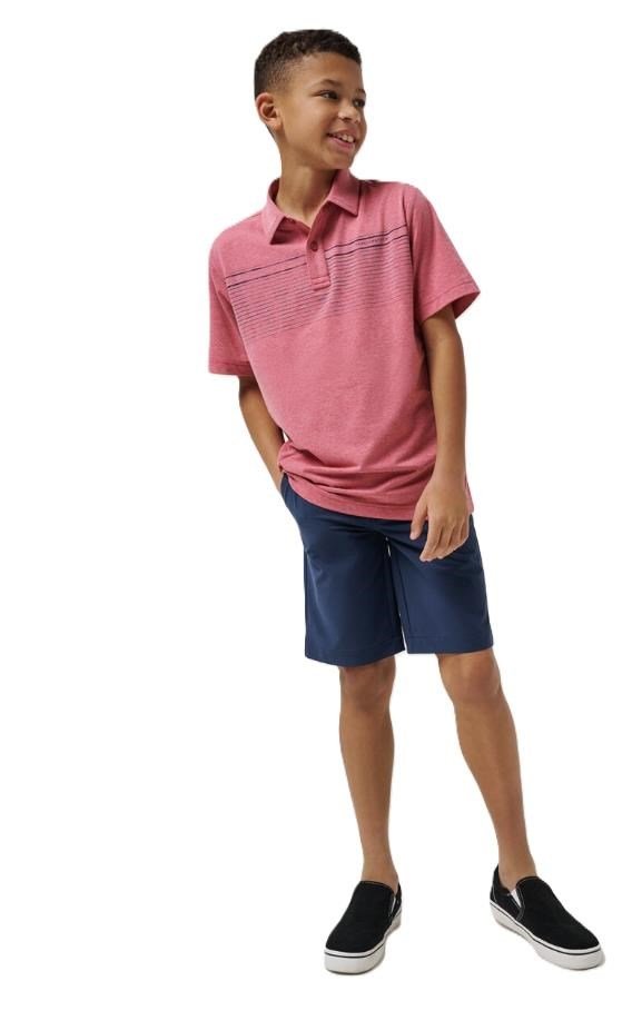 Travis Mathew FINAL CALL junior polo, rose wine