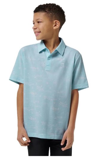 Travis Mathew TROPICAL ROAD junior polo, cory blue