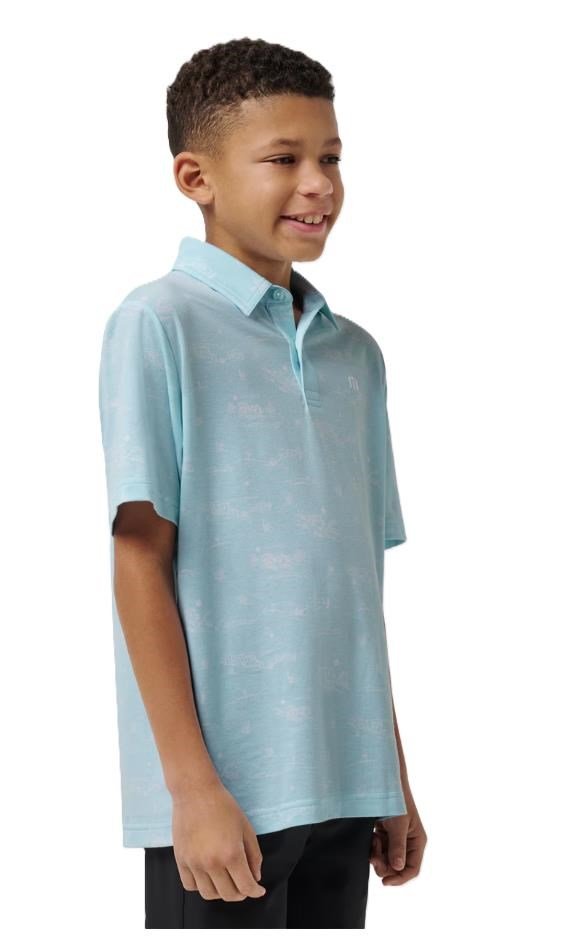 Travis Mathew TROPICAL ROAD junior polo, cory blue