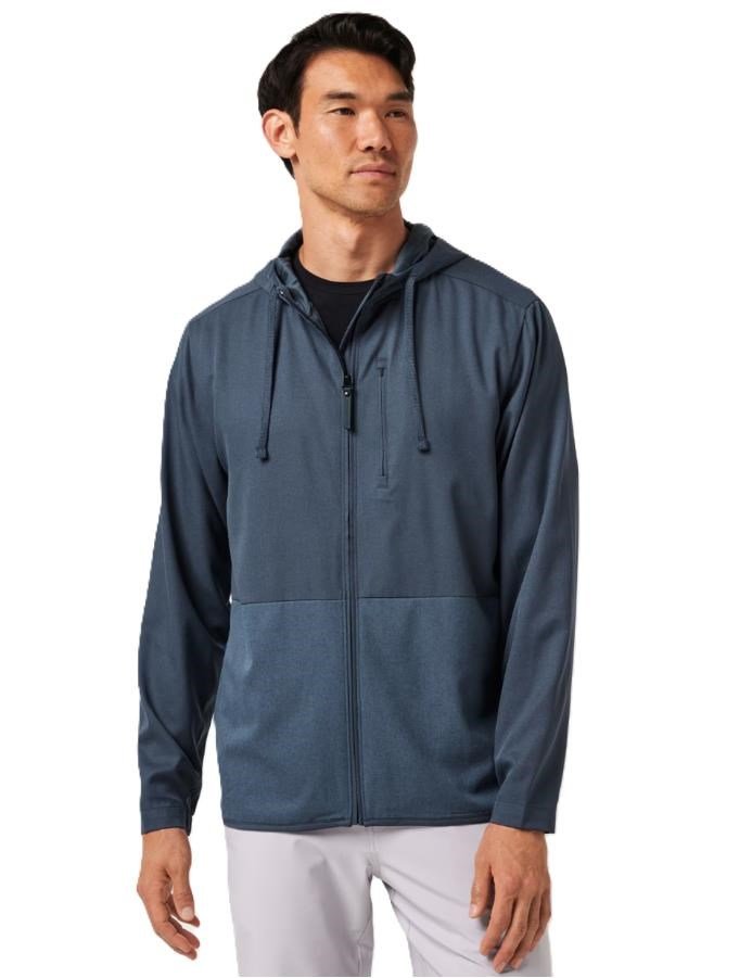 Travis Mathew Deepspace Full Zip heren hoodie, mood indigo/vintage indigo