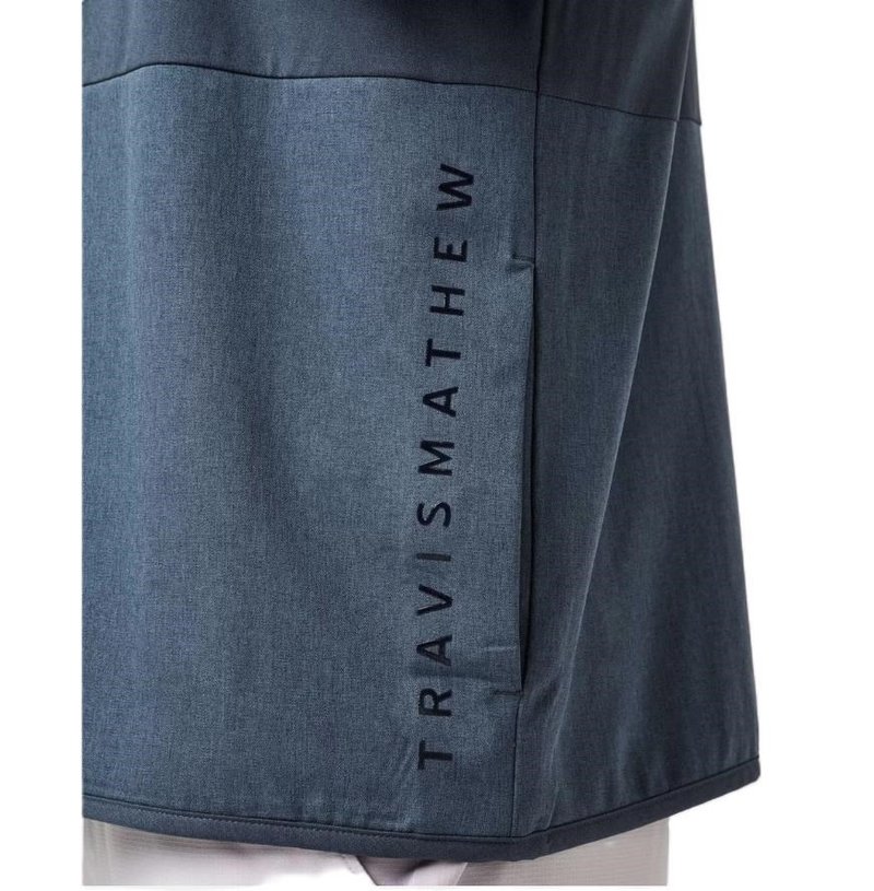 Travis Mathew Deepspace Full Zip heren hoodie, mood indigo/vintage indigo