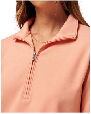 Travis Mathew Cloud Fleece Half-Zip dames sweatshirt, canyon sunset