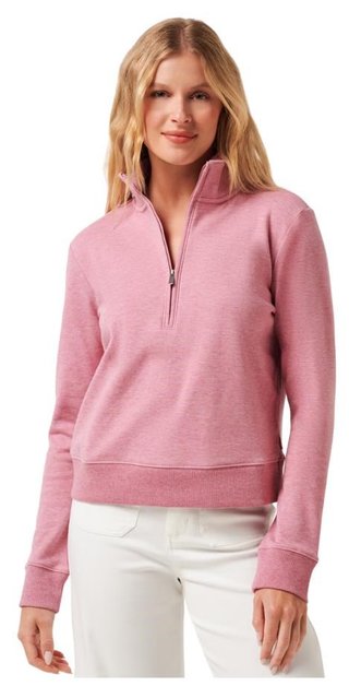 Travis Mathew Cloud Fleece Half-Zip dames sweatshirt, heather foxglove