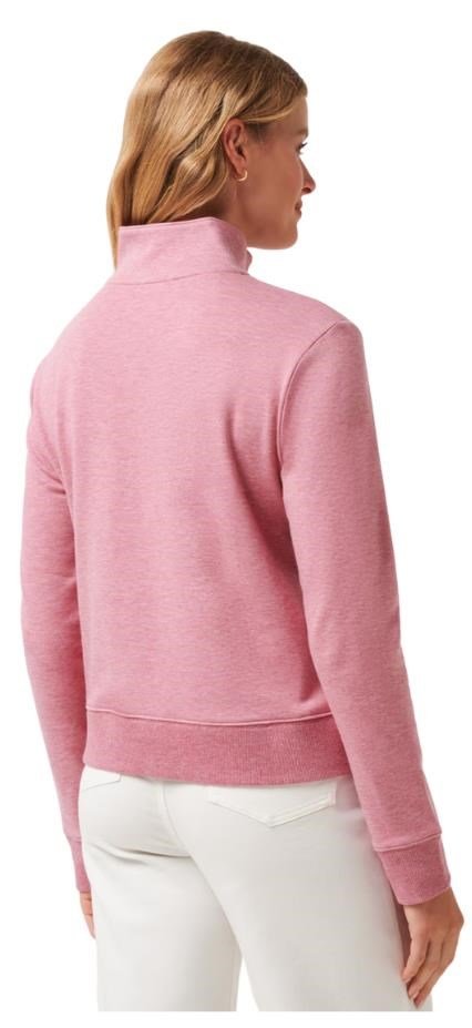 Travis Mathew Cloud Fleece Half-Zip dames sweatshirt, heather foxglove
