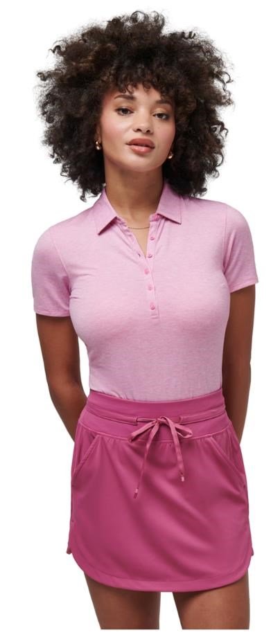 Travis Mathew Featherweight Active dames polo, heather red violet