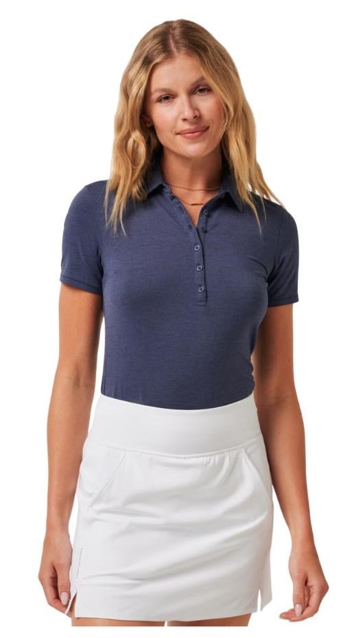 Travis Mathew Featherweight Active dames polo, heather navy blazer