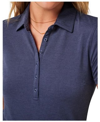 Travis Mathew Featherweight Active dames polo, heather navy blazer