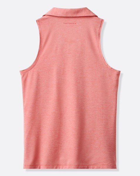 Travis Mathew Featherweight Active 2.0 Sleeveless dames polo, heather porcelain rose