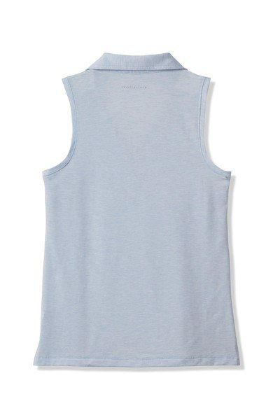 Travis Mathew Featherweight Active 2.0 Sleeveless dames polo, heather kentucky blue