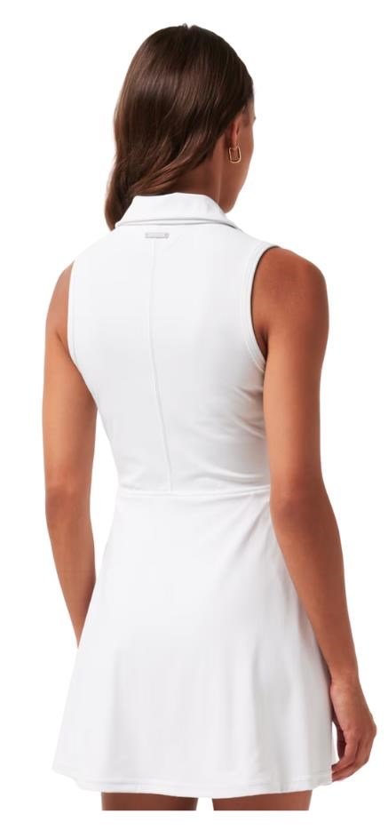 Travis Mathew Moveknit Sleeveless Polo damesjurk, wit
