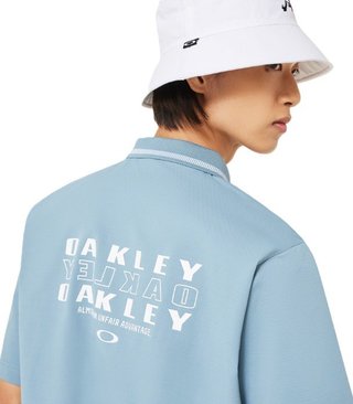Oakley O-Sync Pack Abstract Hem heren polo, blue ice