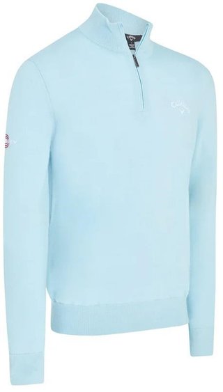 Callaway 1/4 Blended Merino heren trui, arctic paradise