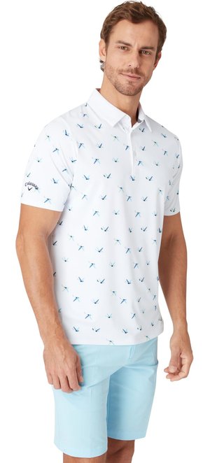 Callaway All Over Birdie heren polo, bright white