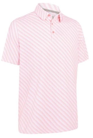 Callaway Twill Print heren polo, strawberry pink