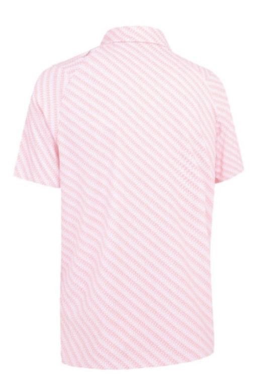 Callaway Twill Print heren polo, strawberry pink