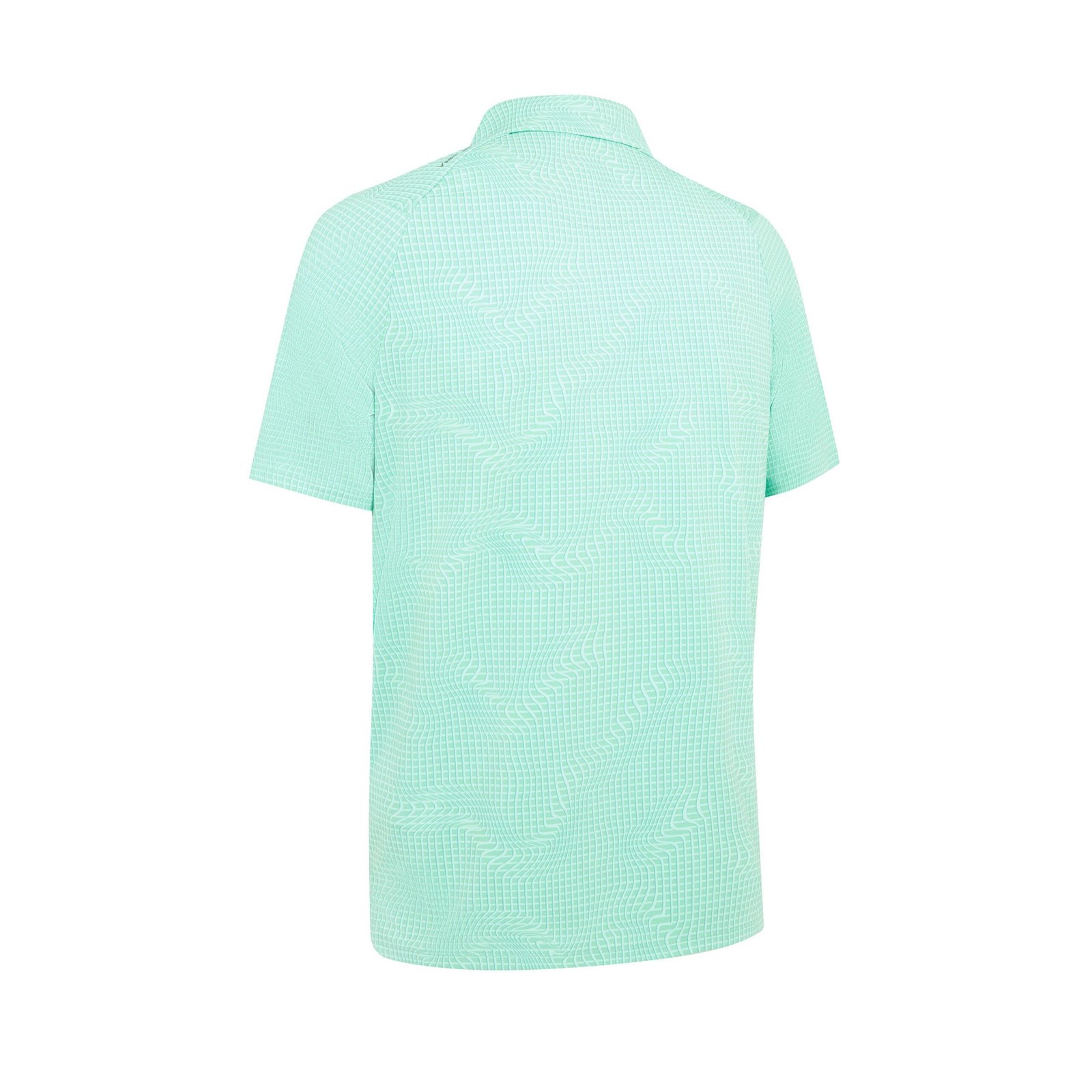Callaway Warped Gingham Print heren polo, neptune green