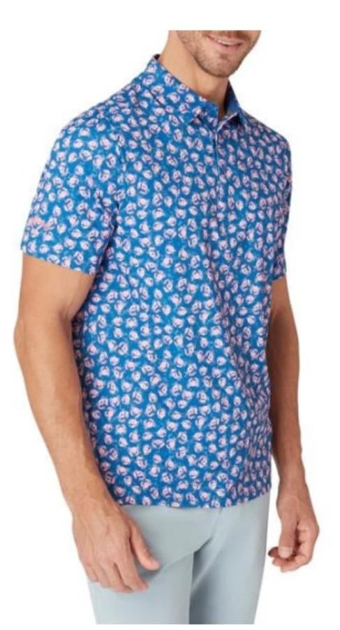 Callaway Crab Novelty Print heren polo, galaxy blue