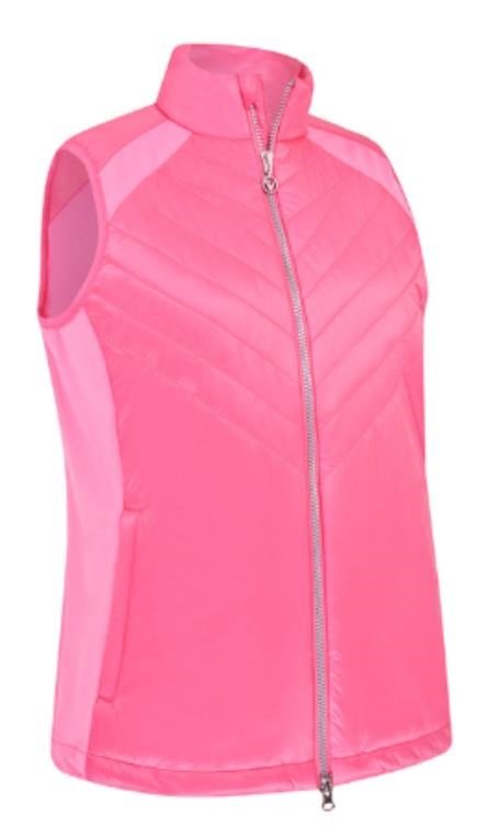 Callaway Chev Primaloft dames vest, cheeky pink