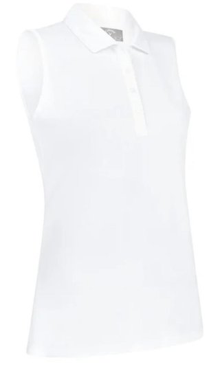 Callaway Tournament Sleeveless dames polo, bright white