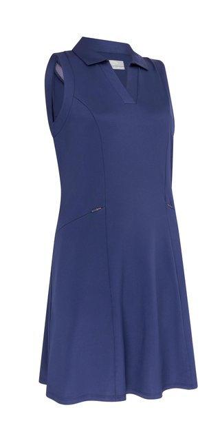 Callaway Flounce Dress with Mesh dames jurk, peacoat