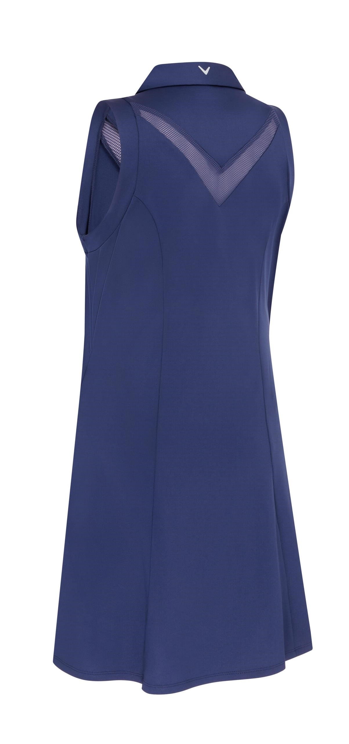 Callaway Flounce Dress with Mesh dames jurk, peacoat